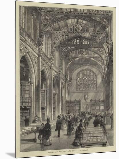 Interior of the New City Library, Guildhall-null-Mounted Giclee Print