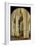 Interior of the Nieuwe Kerk in Delft with the Tomb of William the Silent, 1650-Gerrit Houckgeest-Framed Giclee Print