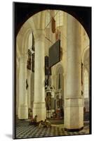 Interior of the Nieuwe Kerk in Delft with the Tomb of William the Silent, 1650-Gerrit Houckgeest-Mounted Giclee Print