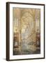 Interior of the Notre Dame Cathedral in Paris during the Coronation of Napoleon I-null-Framed Giclee Print