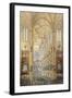 Interior of the Notre Dame Cathedral in Paris during the Coronation of Napoleon I-null-Framed Giclee Print