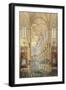 Interior of the Notre Dame Cathedral in Paris during the Coronation of Napoleon I-null-Framed Premium Giclee Print