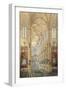 Interior of the Notre Dame Cathedral in Paris during the Coronation of Napoleon I-null-Framed Premium Giclee Print