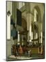 Interior of the Oude Kerk, Delft, with a Preacher-A. Storck-Mounted Giclee Print