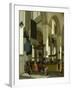 Interior of the Oude Kerk, Delft, with a Preacher-A. Storck-Framed Giclee Print