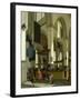 Interior of the Oude Kerk, Delft, with a Preacher-A. Storck-Framed Giclee Print