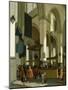Interior of the Oude Kerk, Delft, with a Preacher-A. Storck-Mounted Giclee Print