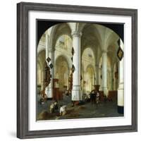 Interior of the Oude Kerk in Delft-Hendrik Cornelisz van Vliet-Framed Giclee Print