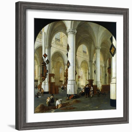 Interior of the Oude Kerk in Delft-Hendrik Cornelisz van Vliet-Framed Giclee Print