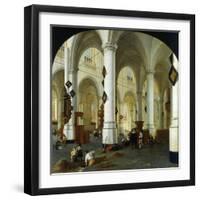 Interior of the Oude Kerk in Delft-Hendrik Cornelisz van Vliet-Framed Giclee Print