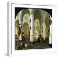 Interior of the Oude Kerk in Delft-Hendrik Cornelisz van Vliet-Framed Giclee Print