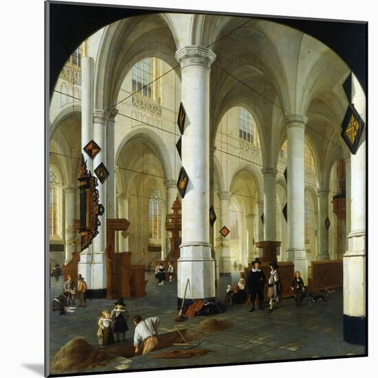 Interior of the Oude Kerk in Delft-Hendrik Cornelisz van Vliet-Mounted Giclee Print