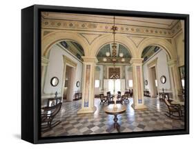 Interior of the Palacio Brunet, Houses Museo Romantico, Trinidad, Cuba, West Indies, Caribbean-Michael DeFreitas-Framed Stretched Canvas