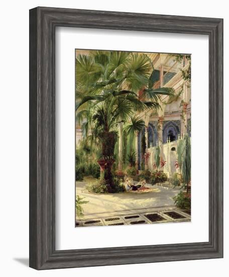 Interior of the Palm House at Potsdam, 1833-Karl Blechen-Framed Giclee Print