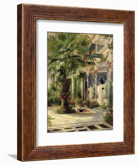 Interior of the Palm House at Potsdam, 1833-Karl Blechen-Framed Giclee Print