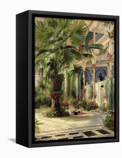 Interior of the Palm House at Potsdam, 1833-Karl Blechen-Framed Stretched Canvas