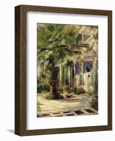 Interior of the Palm House at Potsdam, 1833-Karl Blechen-Framed Premium Giclee Print