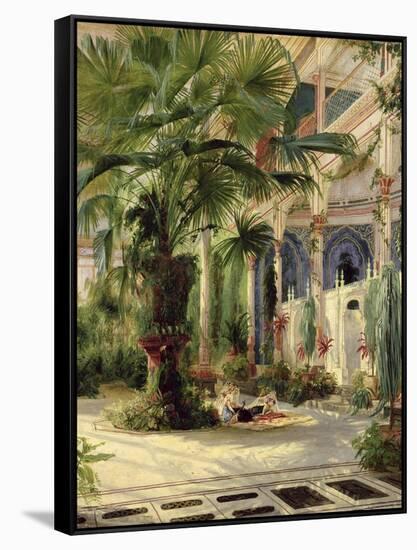 Interior of the Palm House at Potsdam, 1833-Karl Blechen-Framed Stretched Canvas