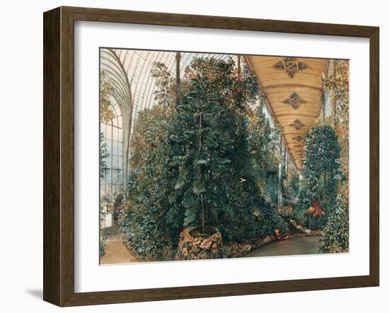Interior of the Palm House of Lednice Palace-Rudolf von Alt-Framed Giclee Print