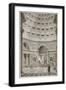 Interior of the Pantheon at Rome (Restored) (Litho)-English-Framed Giclee Print