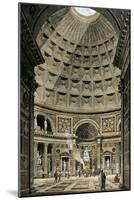 Interior of the Pantheon in Ancient Rome-null-Mounted Giclee Print