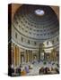 Interior of the Pantheon, Rome, C.1734-Giovanni Paolo Pannini-Stretched Canvas