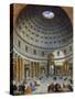 Interior of the Pantheon, Rome, C.1734-Giovanni Paolo Pannini-Stretched Canvas