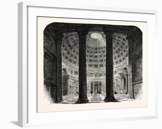 Interior of the Pantheon. Rome Italy-null-Framed Giclee Print