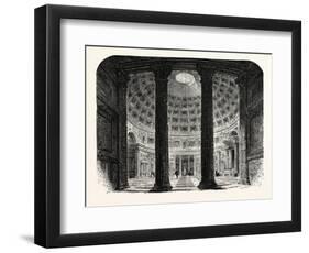 Interior of the Pantheon. Rome Italy-null-Framed Premium Giclee Print