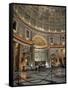 Interior of the Pantheon, Rome, Lazio, Italy-Roy Rainford-Framed Stretched Canvas