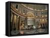 Interior of the Pantheon, Rome, Lazio, Italy-Roy Rainford-Framed Stretched Canvas