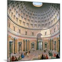 Interior of the Pantheon, Rome-Giovanni Paolo Pannini-Mounted Giclee Print