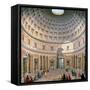 Interior of the Pantheon, Rome-Giovanni Paolo Pannini-Framed Stretched Canvas
