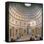 Interior of the Pantheon, Rome-Giovanni Paolo Pannini-Framed Stretched Canvas