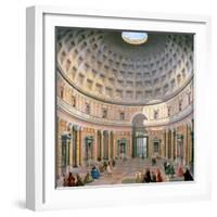 Interior of the Pantheon, Rome-Giovanni Paolo Pannini-Framed Giclee Print