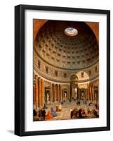 Interior of the Pantheon, Rome-Giovanni Paolo Panini-Framed Giclee Print