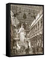 Interior of the Parthenon, Restored (Litho)-English-Framed Stretched Canvas