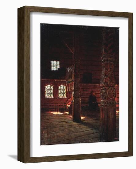 Interior of the Peter And Paul Church in Puchug-Vasili Vasilyevich Vereshchagin-Framed Giclee Print