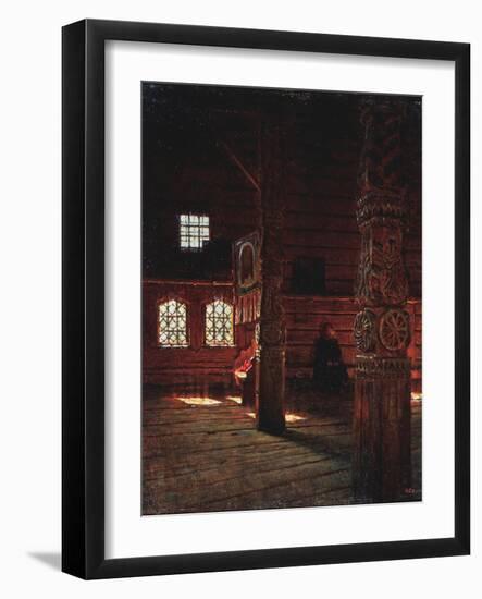 Interior of the Peter And Paul Church in Puchug-Vasili Vasilyevich Vereshchagin-Framed Giclee Print