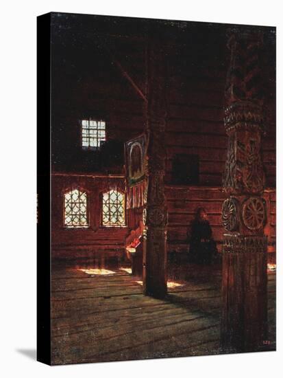 Interior of the Peter And Paul Church in Puchug-Vasili Vasilyevich Vereshchagin-Stretched Canvas