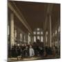 Interior of the Portuguese Synagogue in Amsterdam-Emanuel de Witte-Mounted Art Print