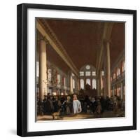 Interior of the Portuguese Synagogue in Amsterdam-Emanuel de Witte-Framed Giclee Print