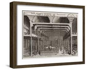 Interior of the Portuguese Synagogue in Amsterdam-Jan Veenhuysen-Framed Giclee Print