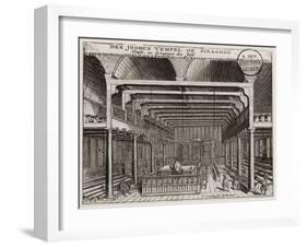 Interior of the Portuguese Synagogue in Amsterdam-Jan Veenhuysen-Framed Giclee Print