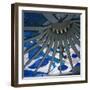 Interior of the Roof of the Catedral Metropolitana, Brasilia, Brazil, South America-Geoff Renner-Framed Photographic Print