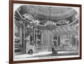 Interior of the Royal Pavilion at Brighton, Sussex-null-Framed Art Print