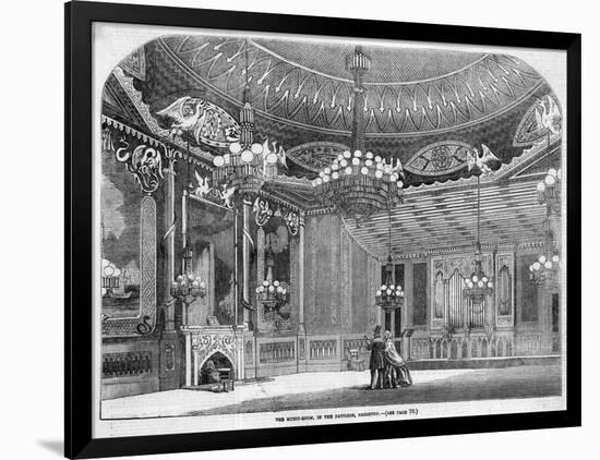 Interior of the Royal Pavilion at Brighton, Sussex-null-Framed Art Print