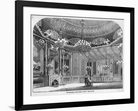 Interior of the Royal Pavilion at Brighton, Sussex-null-Framed Art Print