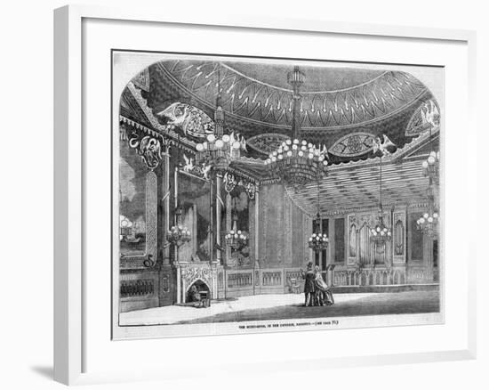 Interior of the Royal Pavilion at Brighton, Sussex-null-Framed Art Print