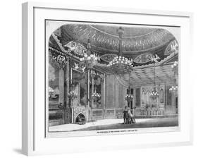 Interior of the Royal Pavilion at Brighton, Sussex-null-Framed Art Print